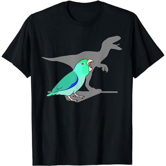Velociraptor turquoise Parrotlet, Dinosaur Parrot Birb memes T-Shirt