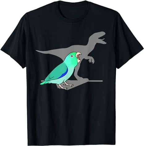 Velociraptor turquoise Parrotlet, Dinosaur Parrot Birb memes T-Shirt ...