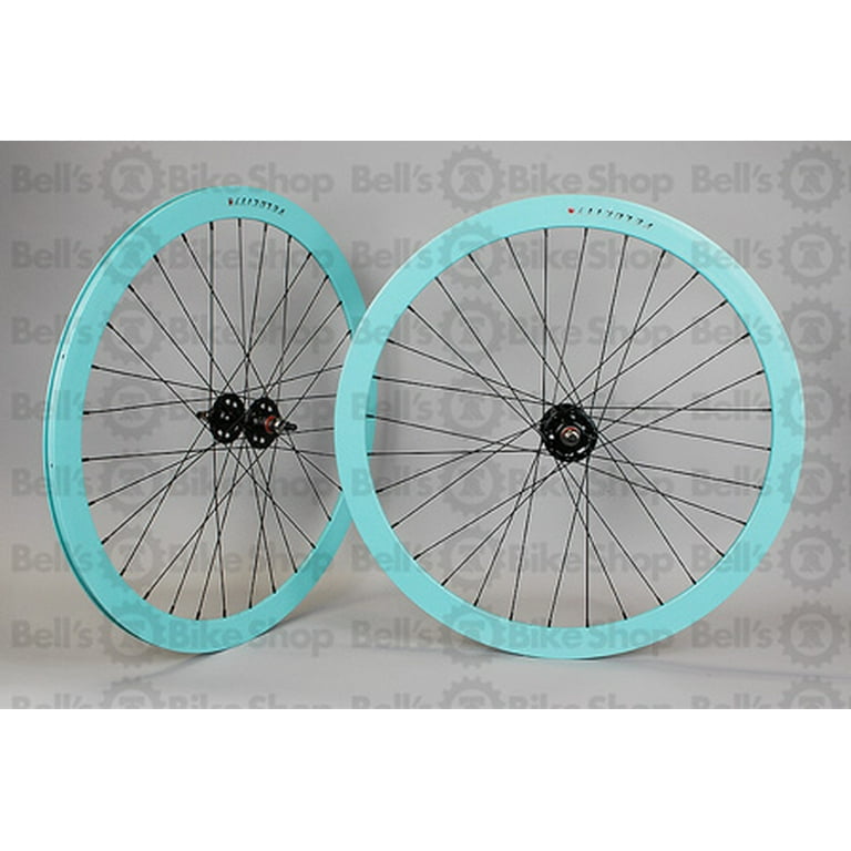 Velocity B43 Track Wheels CELESTE BLACK Fixed Gear Deep V