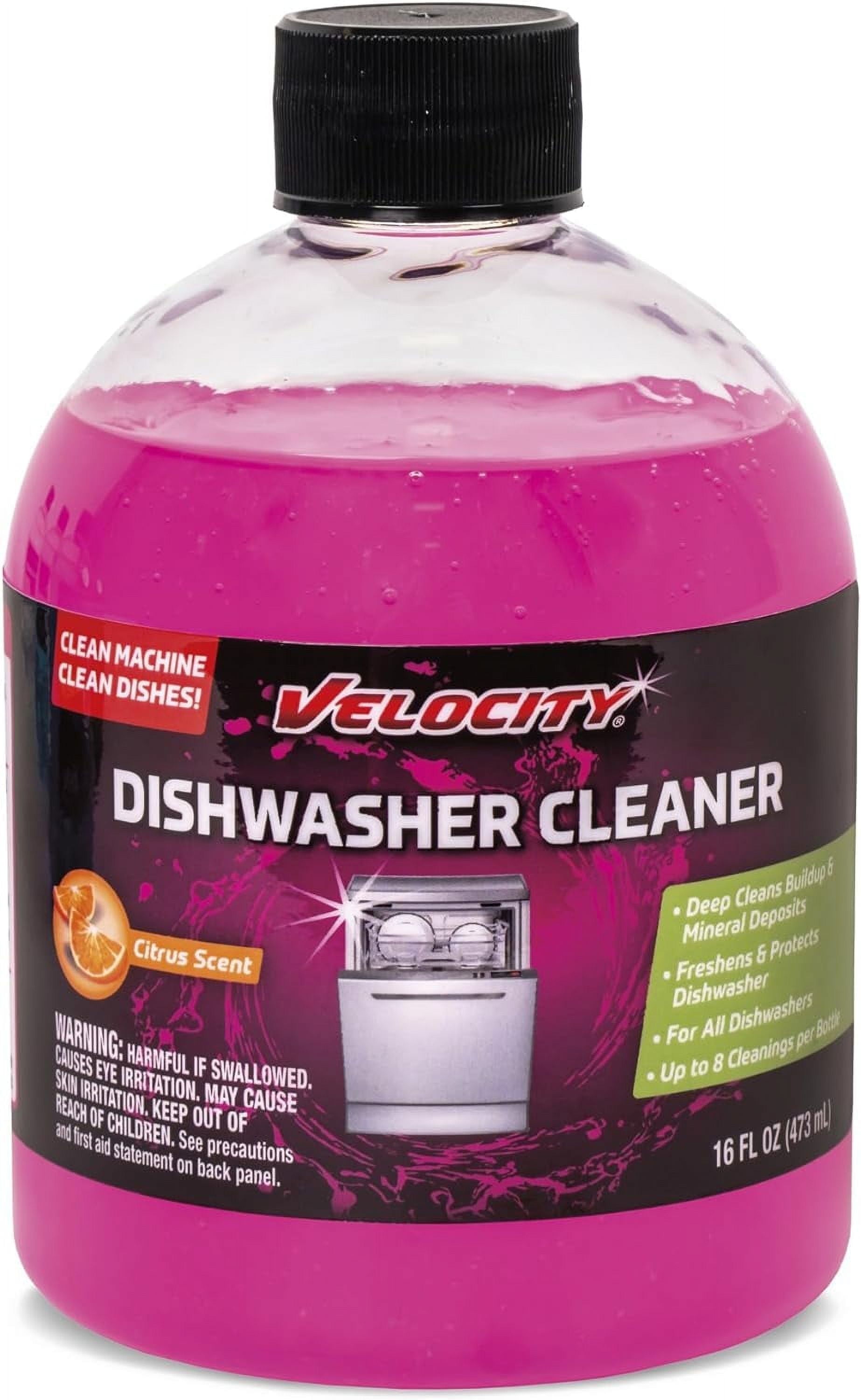 Velocity Dishwasher Cleaner - Removes Scale \u0026 Build-up, Citrus, 16 fl oz
