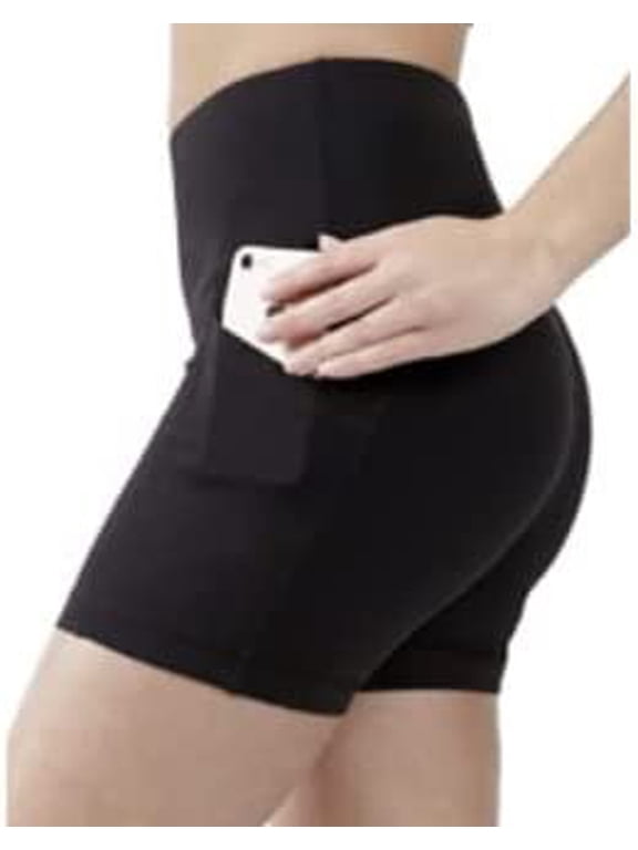 Velocity High Waist Workout Shorts with Pockets for Women - 5", 7", 9" - Black 7" - Medium