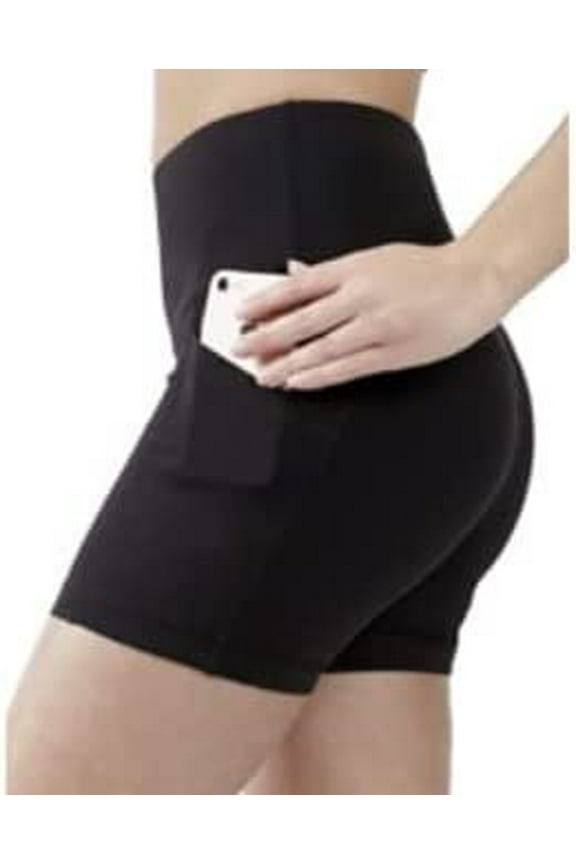 High Waist Workout Shorts with Pockets for Women - 5", 7", 9" - Black 7" - Medium