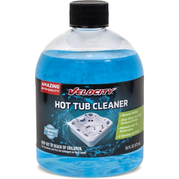 Velocity Hot Tub Cleaner 2 Uses Per Bottle. Spa Cleaner, Removes Buildup for Instant Clear Water