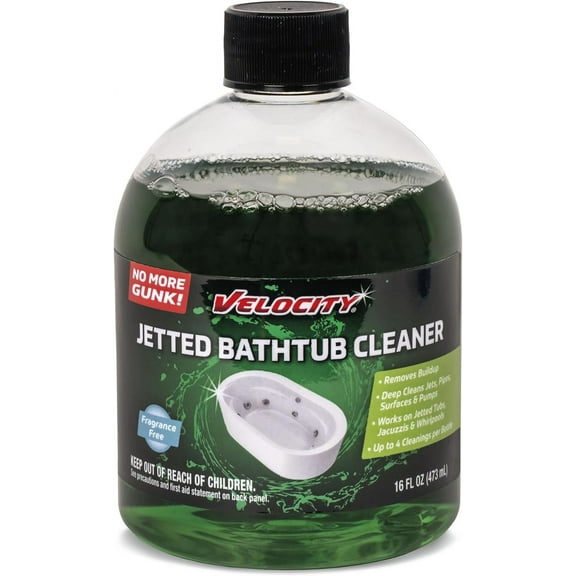 Velocity Jetted Tub Cleaner, Fragrance Free, 16.0 fl oz
