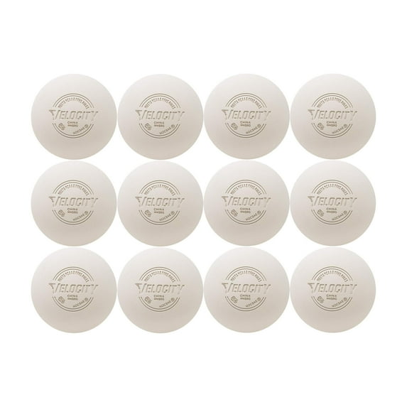 Velocity Lacrosse Balls – 12 Pack – Official Size, NFHS & College Approved – White