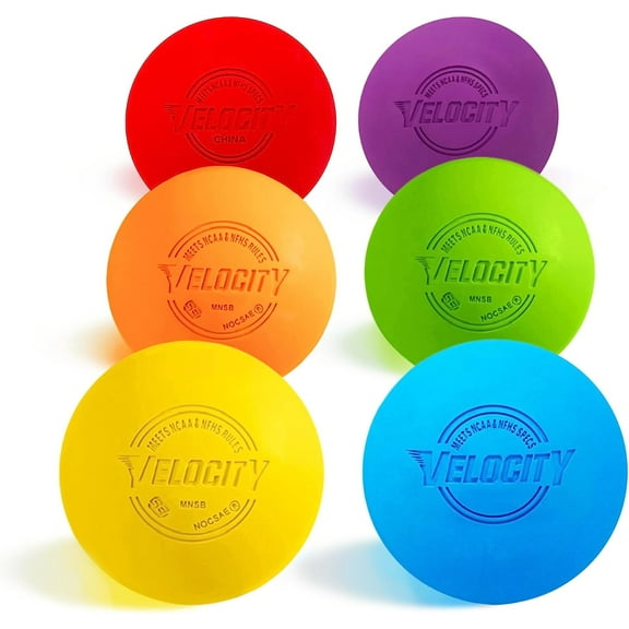 Velocity Lacrosse Balls - 60 and 120 Packs - for Practice, Official NFHS and College Approved Size
