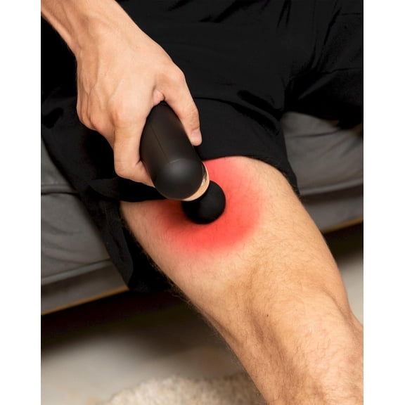 Velocity Massage Gun Deep Tissue Percussion Muscle USB-C Rechargeable Plastic Black 4 Speed Levels Handheld Massager