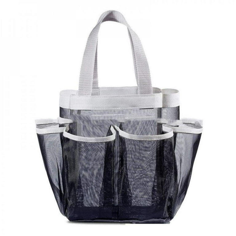 7 Pocket Shower Caddy Tote, Black - Keep Your Shower Essentials Within Easy Reach. Shower Caddies Are Perfect for College Dorms, Gym, Shower, Swimming