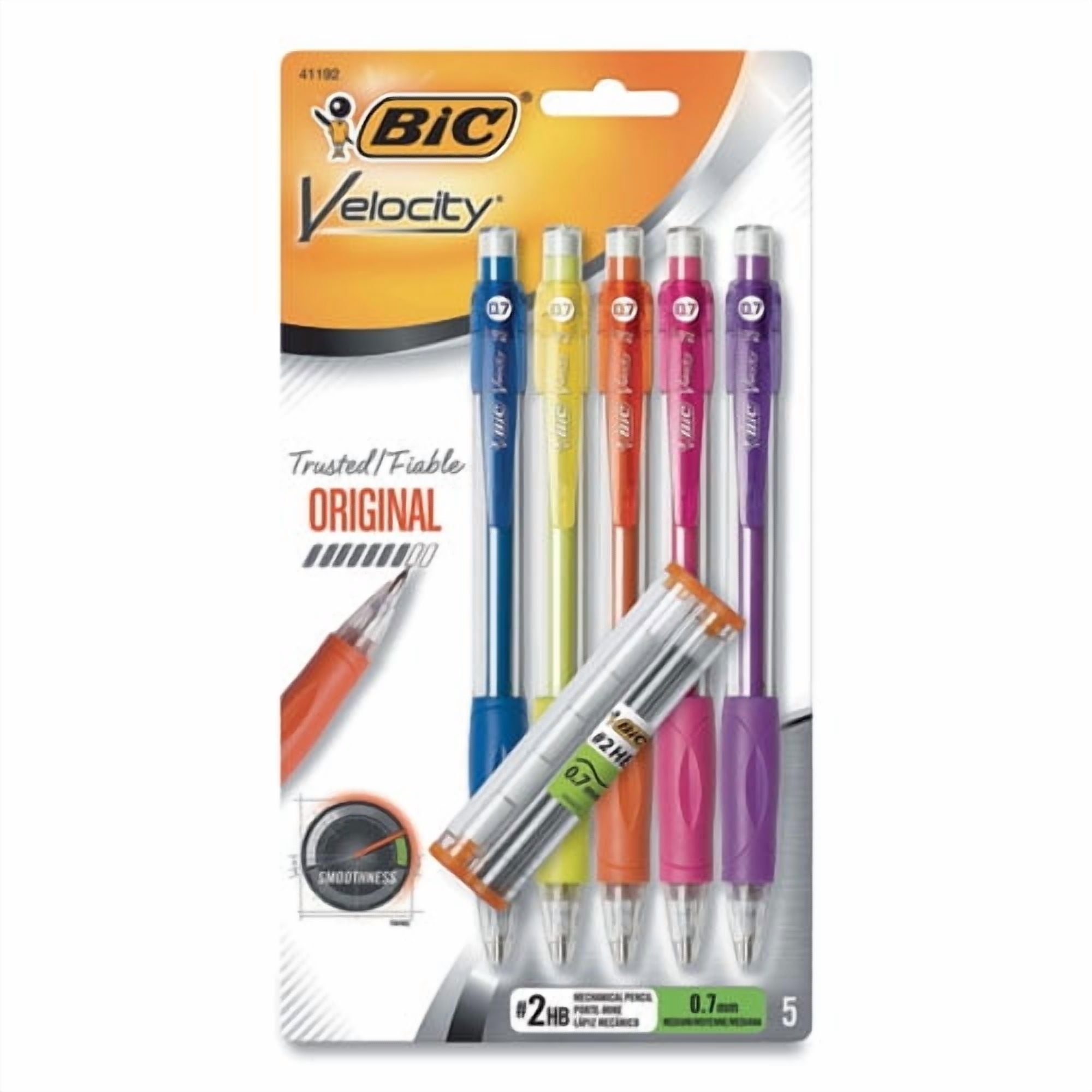Velocity Original Mechanical Pencil, 0.7 Mm, Hb (#2), Black Lead, Assorted Barrel Colors, 5/pack | Bundle of 10