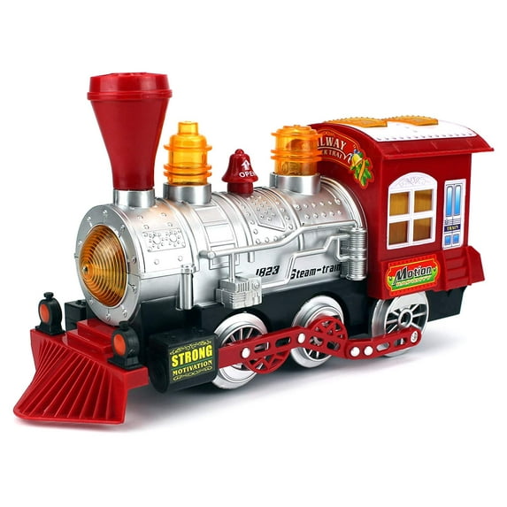 Velocity Toys Red Steam Train Bump & Go Battery Powered Play Vechicles