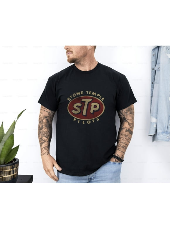 Velocity1969 STP Stone Temple Pilots T-Shirt Grunge Rock Band Distressed Concert Tee, for unisex, up to size 5XL.