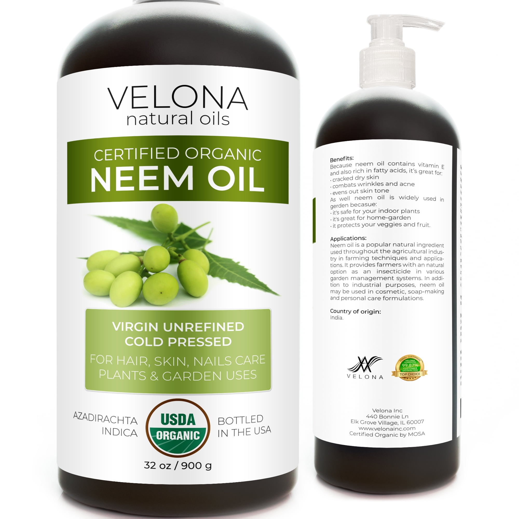 Velona Palm Kernel Oil USDA Certified Organic Refined, Cold Pressed