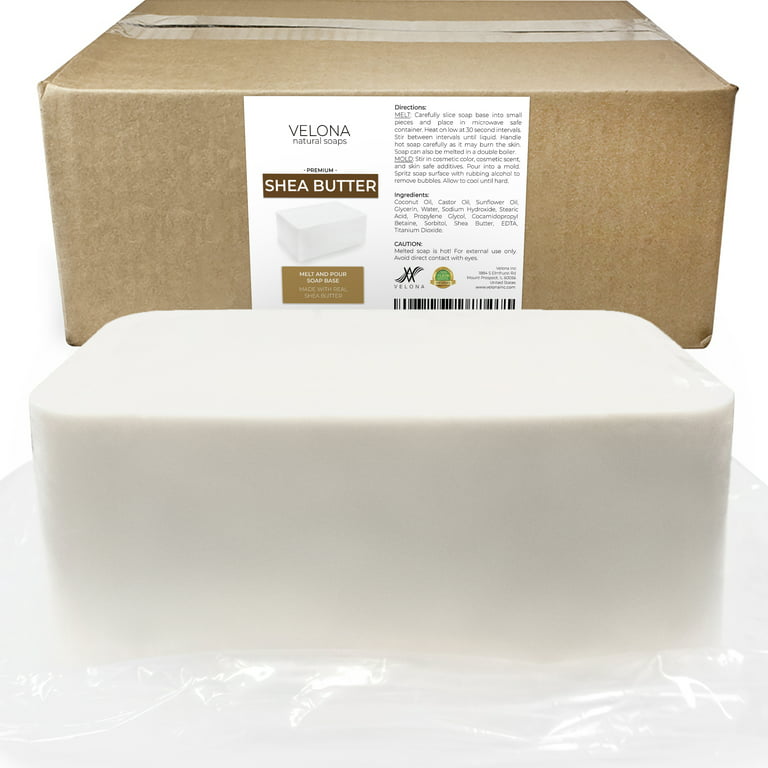 Velona Shea Butter Soap Base - 25 lb | Melt and Pour | SLS/SLES Free |  Natural Bars for The Best Result for Soap-Making