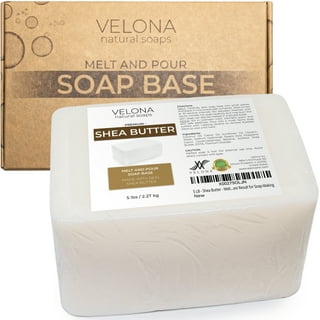 2 LB - Shea Butter Soap Base by Velona, Pre-Cut Cubes, SLS/SLES Free, Glycerin Melt and Pour, Natural Bars for The Best Result for Soap-Making
