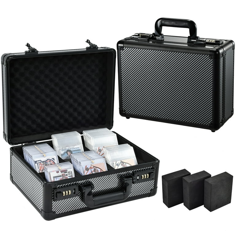 Velore Graded Card Case Storage Box with 3-Row Trading Card Organizer  Display Box with Combo Lock - Walmart.com
