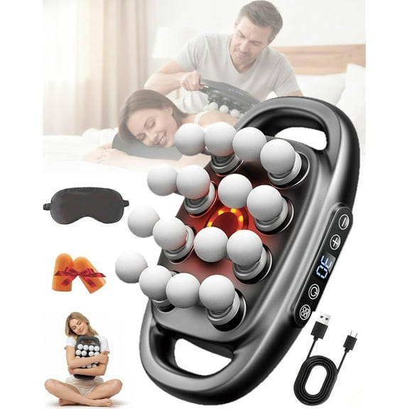 Veloreva Pro Massager, 16 Head Massage Gun Deep Tissue, Fast Relief Muscle Tension, Veloreva Massager, Quiet Portable Percussion Massagers with Long-Lasting Battery, For Neck, Shoulders, Buttocks