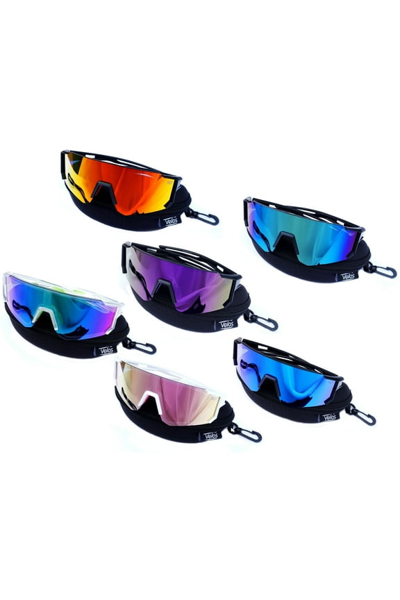 Velos™ Sports Shades Sunglasses – Polarized Mirrored TAC Lenses Baseball Cycling