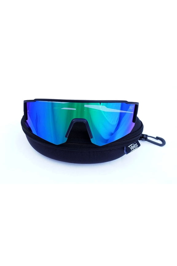 Velos™ Sports Sunglasses for Baseball Cycling Football Softball Polarized Mirrored Lenses with Case