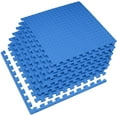 thumbnail image 1 of Velotas 1/2 Inch Interlocking EVA Foam Personal Fitness Mat, Diamond Plate Exercise Mats for Indoor Workout, 24 in x 24 in, 1 of 8