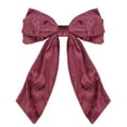 thumbnail image 1 of Velour Bow Clip, 6.5 Inch (Mauve), 1 of 1