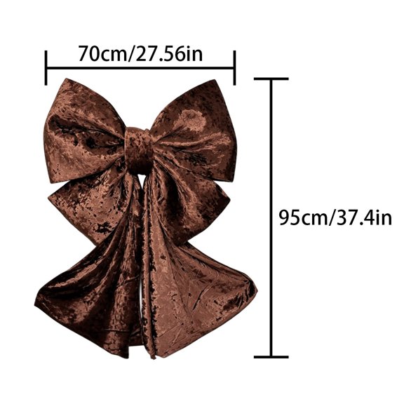 Velour Bow Knot Holiday Decor for Mall Windows, Doors, Trees, Storefronts