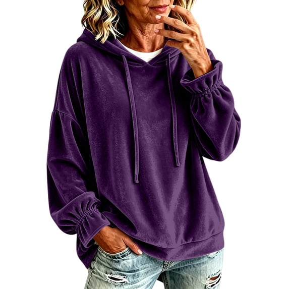 Velour Hoodies for Women, Oversized Hoodie, Pullover Sweatshirt, Warm Sweaters, Fall Outfits, Travel Hoodie, Winter Jackets, Casual Pullover Tops