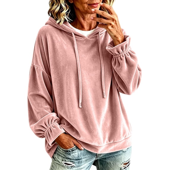Velour Hoodies for Women, Oversized Hoodie, Travel Hoodie, Pullover Sweatshirt, Winter Jackets, Fall Outfits, Casual Pullover Tops, Warm Sweaters