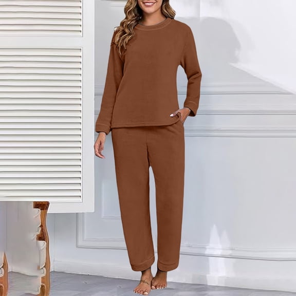 Velour Track Suits for Women Long Sleeve Pajama Set Casual 2 Piece Loungewear