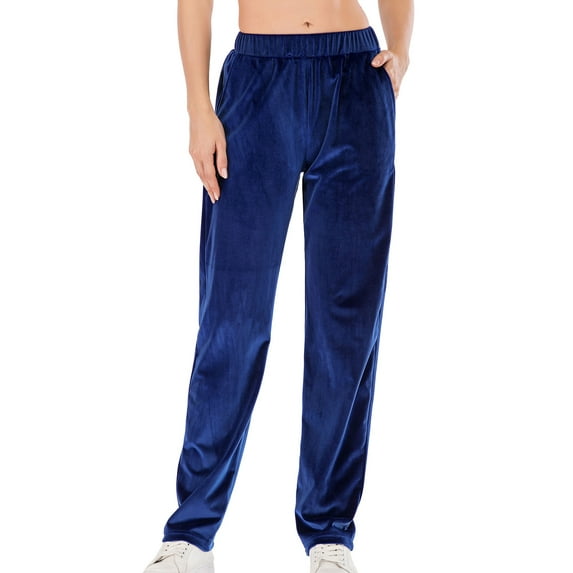 Velour Tracksuit Pants for Women Winter Velour Pants Tracksuits Yoga Running Sport Pants Casual Velvet Fleece Jogger Pant