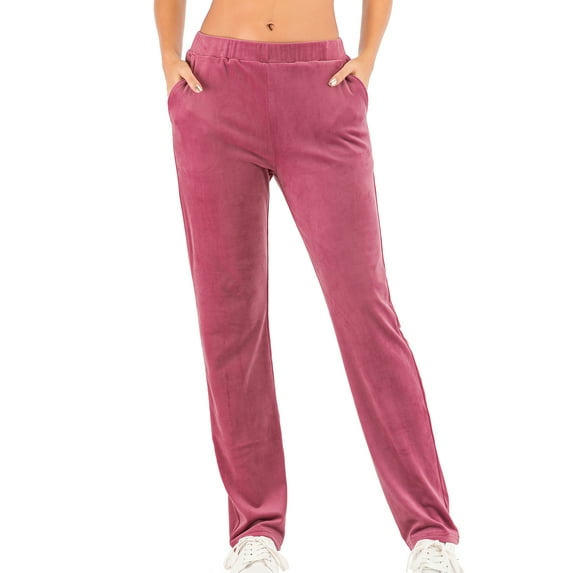 Velour Tracksuit Pants for Women Winter Velour Pants Tracksuits Yoga Running Sport Pants Casual Velvet Fleece Jogger Pant