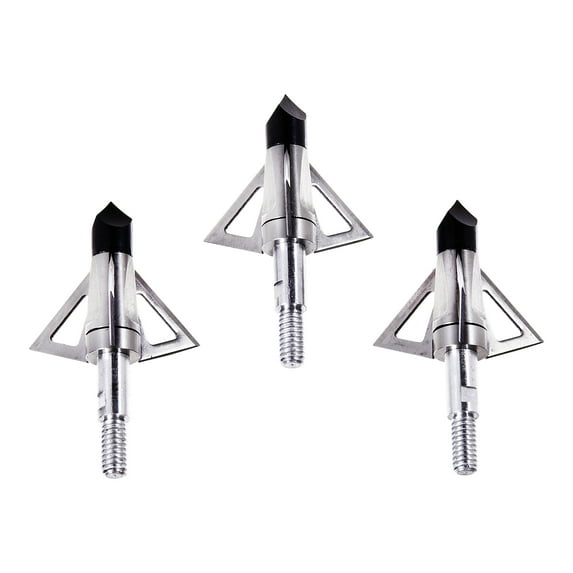 Velox Stainless Steel Ballistic Broadheads, 100 Grain, 3-Pack, 14690, Silver