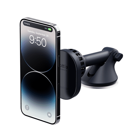 Velox Wireless Pro - MagSafe Compatible Dash & Windshield Car Mount Phone Holder - Blue (Car Charger Included)