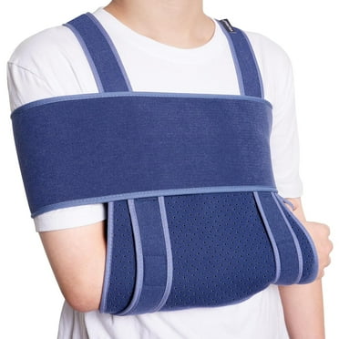Velpeau Adjustable Arm Sling Shoulder Immobilizer,Lightweight Arm Sling for Sleep, Shoulder Support Breathable Rotator Cuff Brace for Broken Fractured Bones Dislocation(L)