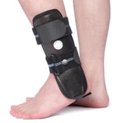 Velpeau Ankle Brace - Stirrup Ankle Splint - Adjustable Rigid Stabilizer for Sprains, Tendonitis, Post-Op Cast Support and Injury Protection for Women and Men Foam Pads, Small - Left Foot