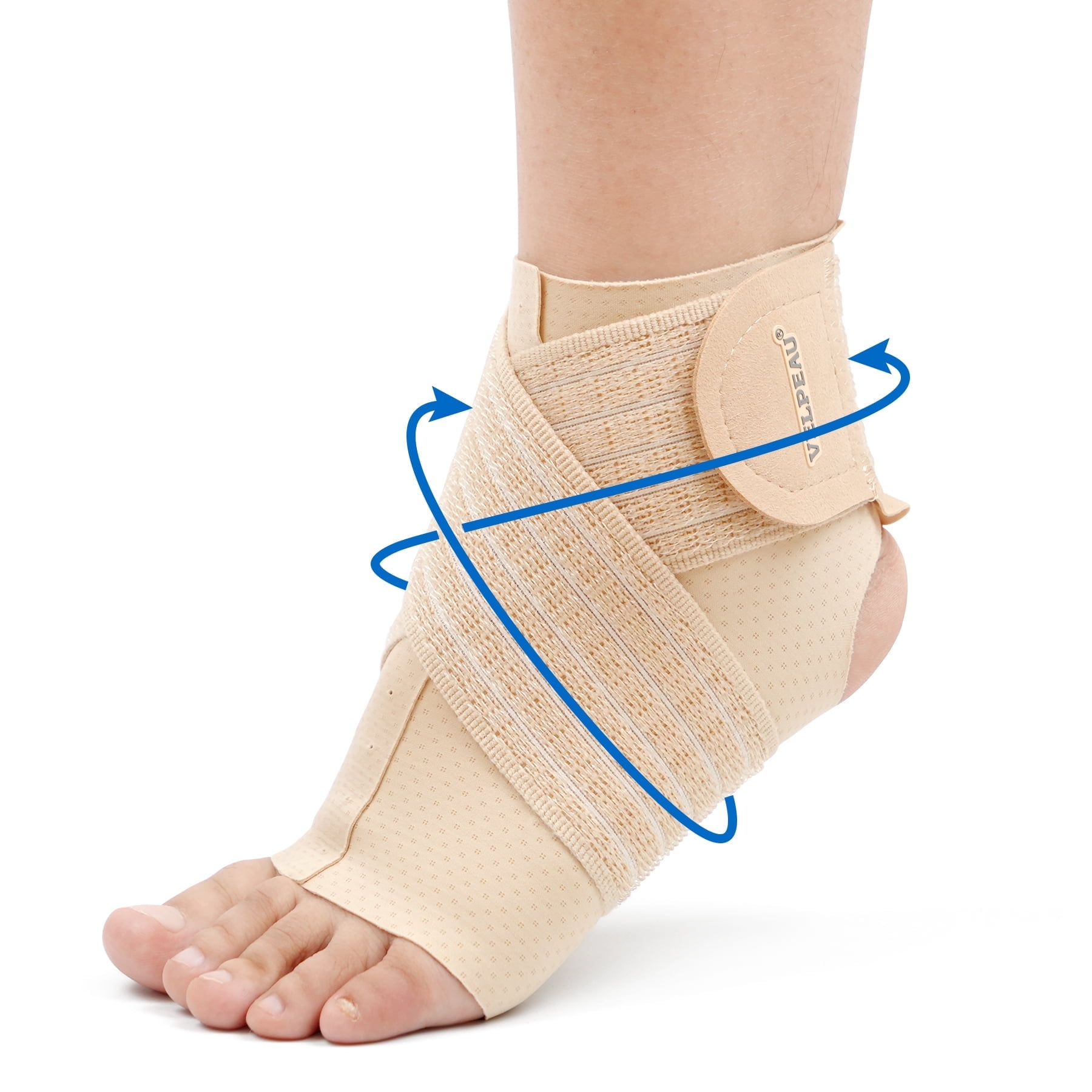 Velpeau Ankle Support Brace for Ligament Damage & Sprained Ankle, Plantar Fasciitis Support & Achilles Tendonitis Pain Relief, Ankle Brace for Foot Pain Recovery,Unisex(Single,Reg,Size 3-8.5/5-10)