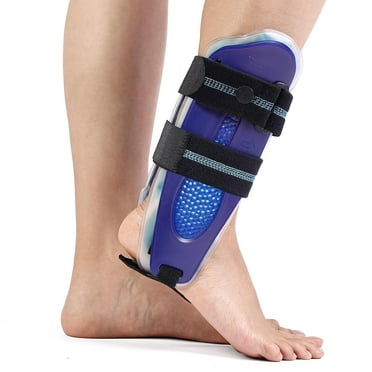 Velpeau Ankle Support Brace for Men & Women, Ankle Stabilizer, Stirrup Splint for Sprains, Tendonitis, Volleyball, Basketball, Sprained Ankle, Reversible Left & Right Foots, One Size (Gel Pad, Blue)