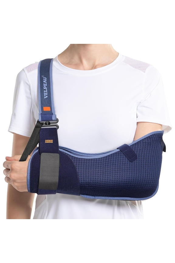 Arm Sling Shoulder Immobilizer for Left or Right Arm - Comfortable Relief for Shoulder & Elbow Injury, Rotator Cuff Surgery, Broken Wrist, Hand Fit Men & Women(Breathable type,XXL)