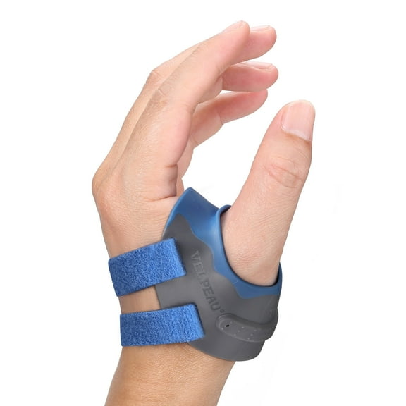 Velpeau CMC Joint Thumb Arthritis Support Brace - Soft & Hard Plastic Compose - with Thumb Compression Sleeve, Stabilizes Thumb CMC Joint Without Limiting Hand Function (Blue, Left - Medium)