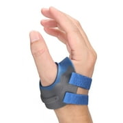 Velpeau CMC Joint Thumb Arthritis Support Brace - Soft & Hard Plastic Compose - with Thumb Compression Sleeve, Stabilizes Thumb CMC Joint Without Limiting Hand Function Blue, Right - Large