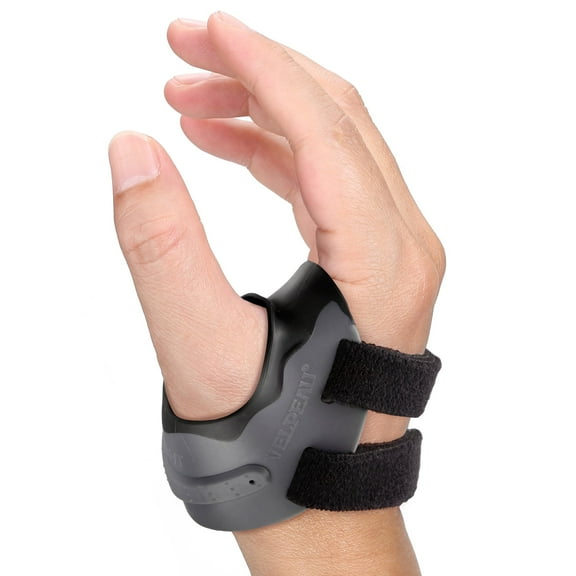 Velpeau CMC Joint Thumb Arthritis Support Brace - Soft & Hard Plastic Compose - with Thumb Compression Sleeve, Stabilizes Thumb CMC Joint Without Limiting Hand Function (Black, Right - Medium)