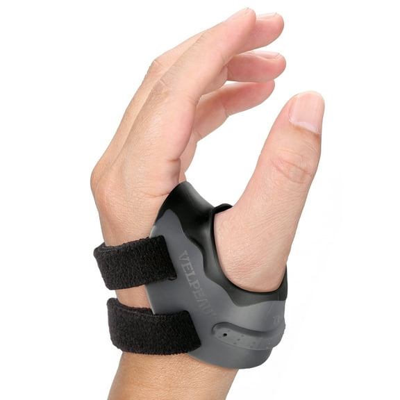 Velpeau CMC Joint Thumb Arthritis Support Brace - Soft & Hard Plastic Compose - with Thumb Compression Sleeve, Stabilizes Thumb CMC Joint Without Limiting Hand Function (Black, Left - Medium)