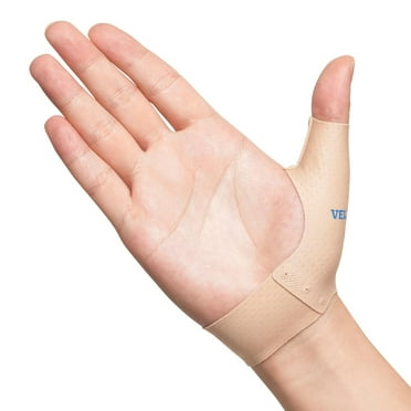 Velpeau Elastic Thumb Support Brace Layer (2 PCS) - Soft Thumb Compression Sleeve Protector for Relieving Pain, Arthritis, Joint Pain, Tendonitis, Sprains, Sports (Small)