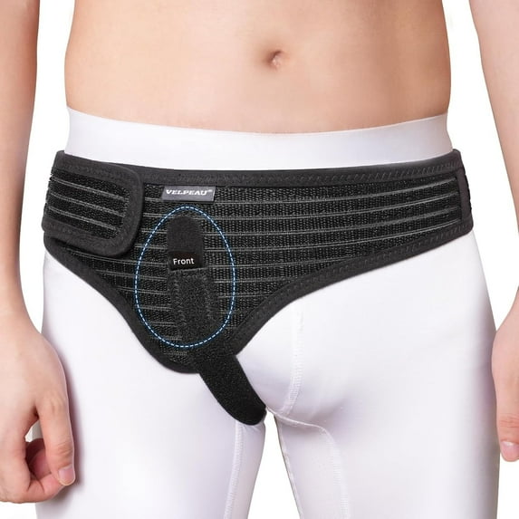 Velpeau Inguinal Hernia Belt for Men and Women, Fits Hernia Support Brace with Removable Compression Pad, Groin Hernia, Adjustable Waist Strap(Medium)
