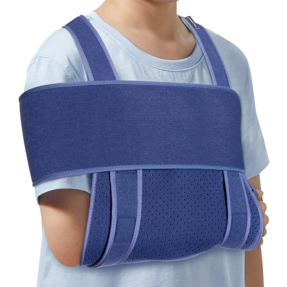 Velpeau Kids Adjustable Arm Sling Shoulder Immobilizer for Arm Sling Sleep, Shoulder & Rotator Cuff Support for Broken Fractured Bones (Kids Bust 25″-31.5",S)