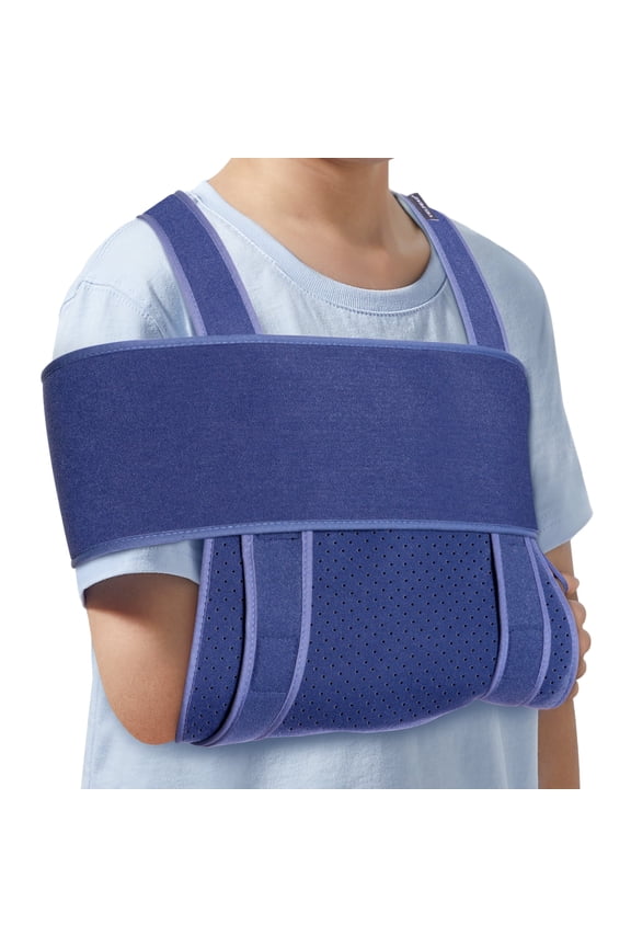 Kids Adjustable Arm Sling Shoulder Immobilizer,Ergonomic Design for Arm Sling Sleep, Shoulder & Rotator Cuff Support for Broken Fractured Bones Dislocation(Kids Bust 21-25.5,XS)