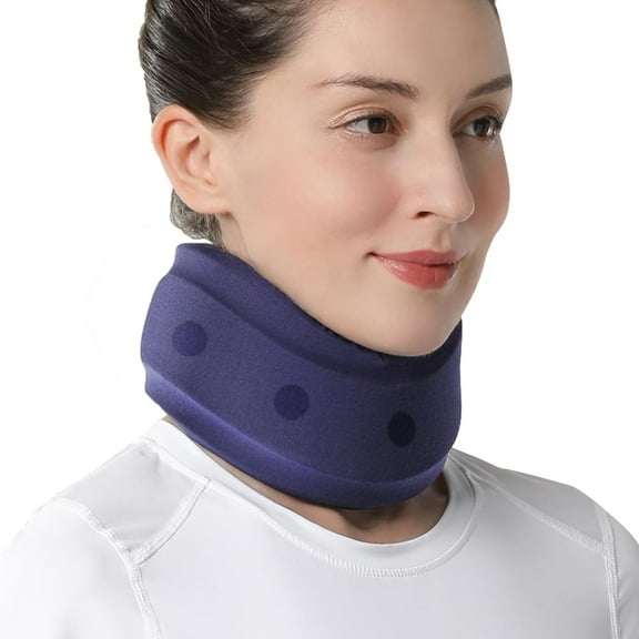 Velpeau Neck Brace, Soft Foam Cervical Collar for Sleeping, for Neck Pain and Support,Neck Support Collar for Travel, Nap, Relief of Neck Cervical Spine Pressure(Blue, Enhanced Version, L: 3.3")