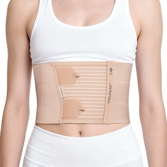 Velpeau Rib and Chest Support Brace, Broken Rib Brace, Breathable Rib Belt for Sore or Bruised Ribs Support,Dislocated Ribs Protection,Pulled Muscle Pain(Under-bust 29"-37",Width 6.7", Women)