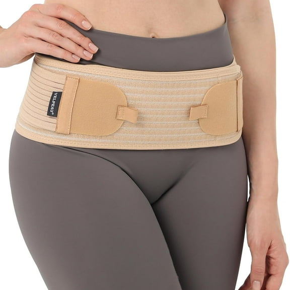 Velpeau Sacroiliac Si Joint Hip Belt for Women Men, Non-slip Pelvic Lower Back Lumbar Support Brace for Sciatica Pain Relief (Reg, Hip Size 28.5-44")