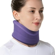 Velpeau Soft Foam Neck Brace Universal Cervical Collar, Neck Brace for Snoring,Adjustable Neck Support Brace for Sleeping - Relieves Neck Pain and Spine Pressure for Women & Men(Blue, Medium 3″)