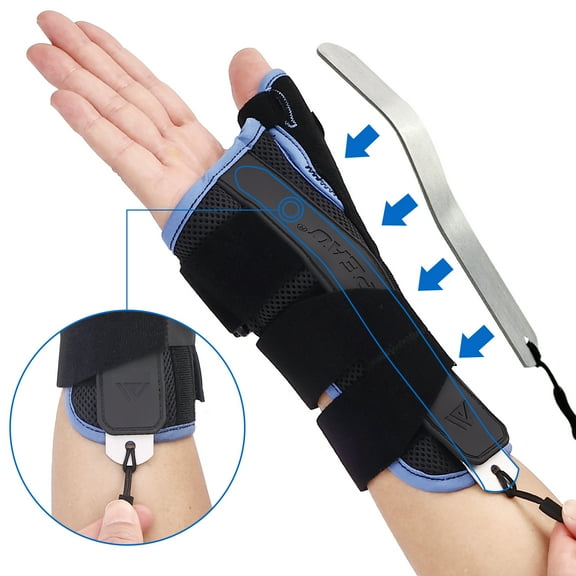 Velpeau Wrist Brace Splint Carpal Tunnel for Pain Relief,Adjustable Wrist Support Hand Brace for Tendonitis Arthritis Sprains, Sports Protection (Small, Right Hand)